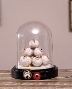 Beleuchteter Augenhügel Unter Glashaube 18cm 13 Beleuchteter Augenhügel Unter Glashaube 18cm -Halloween Tischdekoration Verkäufe augenberg unter glaskuppel mit licht eye mound under glass dome with light halloween dekoration 54741 06