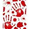 Blutige Hände & Blutspritzer Fenstersticker -Halloween Tischdekoration Verkäufe blutige haende und blood splatter fenstersticker blutige hanede und blutspritzer fensterfolie halloween deko..51262 01