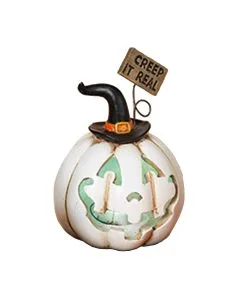 Halloween Creep It Real Kürbis Mit LED 14cm