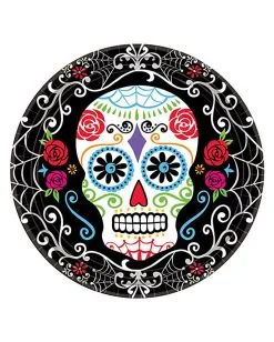 Sugar Skull Pappteller 10 St.