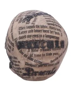 Dracula Totenkopf Mit Bram Stoker Zitaten -Halloween Tischdekoration Verkäufe dracula totenschaedel mit bram stoker zitaten vampir totenkopf gothic deko halloween tischdeko 50770 03