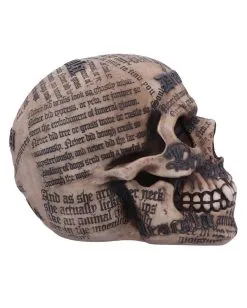 Dracula Totenkopf Mit Bram Stoker Zitaten -Halloween Tischdekoration Verkäufe dracula totenschaedel mit bram stoker zitaten vampir totenkopf gothic deko halloween tischdeko 50770 04