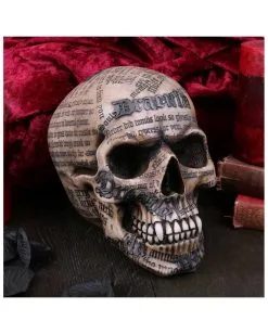 Dracula Totenkopf Mit Bram Stoker Zitaten -Halloween Tischdekoration Verkäufe dracula totenschaedel mit bram stoker zitaten vampir totenkopf gothic deko halloween tischdeko 50770 05