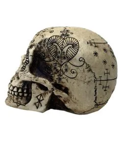Fantasy Totenschädel Mit Mystic Muster -Halloween Tischdekoration Verkäufe fantasy totenkopf mit mystic muster fantasy totenschaedel mit muster skeleton skull with tattoo pattern 39786 03