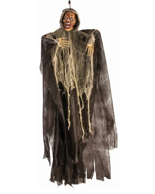 Lumpenzombie Mit LED Augen 90cm -Halloween Tischdekoration Verkäufe fetzenzombie haengefigur mit leuchtaugen halloween deko halloween figur 39502 01