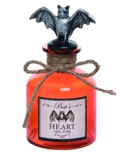 Zaubertrank Glasflasche Fledermaus Herz