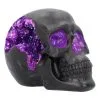 Geode Totenschädel Mit Violettem Gothic Glitter -Halloween Tischdekoration Verkäufe geode totenkopf mit violetten gothic glitzer geode skull with purple gothic glitter 39526 01
