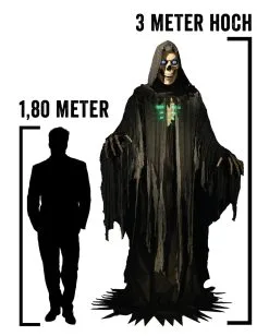 Gigantisches Skelett Phantom Halloween Animatronic -Halloween Tischdekoration Verkäufe gigantischer skelett reaper halloween animatronic skeleton reaper halloween animatronic prop halloween deko 51242