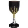 Skeletthand Weinglas Schwarz -Halloween Tischdekoration Verkäufe gothic weinglas mit skeletthand und totenkoepfen schwarz gold gothic wineglass with skeleton hand und skulls black and gold