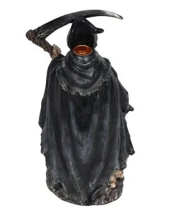 Sensenmann Backflow Räucherkegel Halter Mit LED -Halloween Tischdekoration Verkäufe grim reaper backflow raeucherkegel halter mit licht grim reaper backflow incense burner with light 50660 03