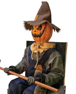 Schaurige Kürbis Vogelscheuche Halloween Animatronic -Halloween Tischdekoration Verkäufe grinsende kuerbis vogelscheuche halloween animatronic jack pumpkin halloween animatronic halloween und horror deko und animatronics 50974 3