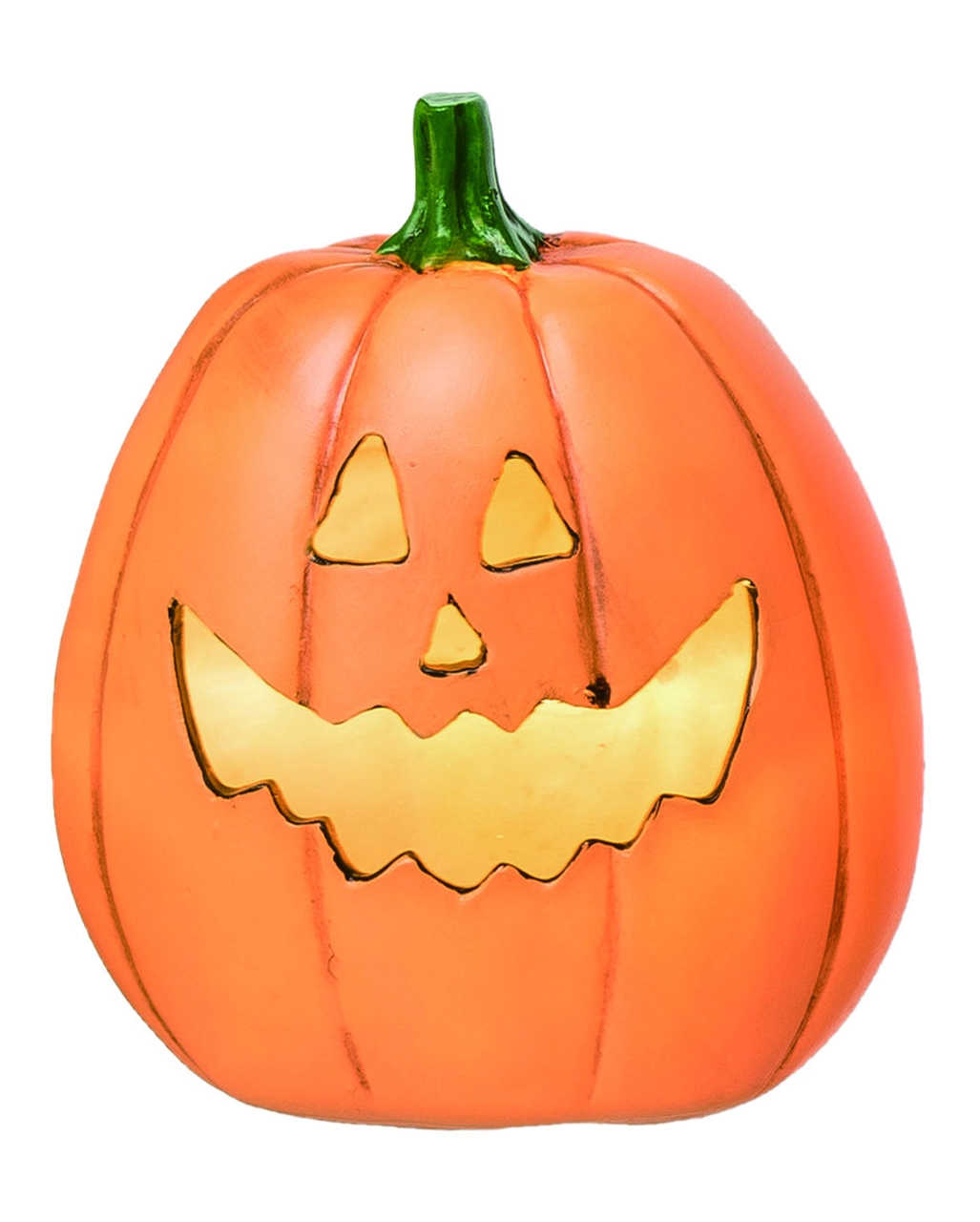 Grinsender Halloween Kürbis Mit LED 16cm 4 Grinsender Halloween Kürbis Mit LED 16cm – Bild 2