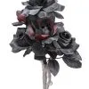 Schwarze Witwe Brautstrauß Mit Schwarzen & Roten Rosen -Halloween Tischdekoration Verkäufe halloween brautstrauss mit schwarzen und roten rosen black widow bouquet with red and black roses 38618 01