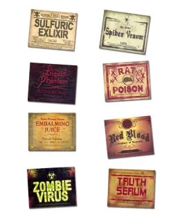 Halloween Flaschen Sticker 8 St. -Halloween Tischdekoration Verkäufe halloween flaschenaufkleber halloween flaschensticker halloween bottle stickers 39324 02