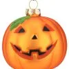 Halloween Jack O'Lantern Glas Christbaumkugel Ø7,6cm -Halloween Tischdekoration Verkäufe halloween kuerbis glas weihnachtskugel halloween und horror weihnachtsdeko jack o lantern pumpkin hanging ornament 54760