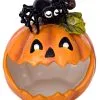 Grinsender Kürbis Keramik Süßigkeiten Schale 21cm -Halloween Tischdekoration Verkäufe halloween kuerbis keramik suessigkeiten schale halloween pmpkin candy bowl halloween wohnaccessoires und geschirr 54635 2