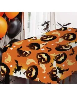 Tischdecke Happy Halloween Kürbis 8 Tischdecke Happy Halloween Kürbis -Halloween Tischdekoration Verkäufe happy halloween kuerbis tischdecke happy halloween pumpkin tablecloth halloween deko kinder 53203 3