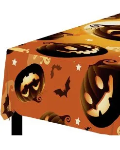 Tischdecke Happy Halloween Kürbis 9 Tischdecke Happy Halloween Kürbis -Halloween Tischdekoration Verkäufe happy halloween kuerbis tischdecke happy halloween pumpkin tablecloth halloween deko kinder 53203 4