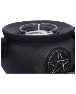 Hexenkessel Mit Efeu Kerzenhalter 2er Set -Halloween Tischdekoration Verkäufe hexenkessel mit efeu teelichthalter 2er set witches cauldron with ivy candle holder halloween tischdeko 51064 06