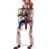 Killer Clown Mit Clown In Käfig Animatronic -Halloween Tischdekoration Verkäufe horror clown mit clown in kaefig animatronic horror clown with clown in cage 38869 01