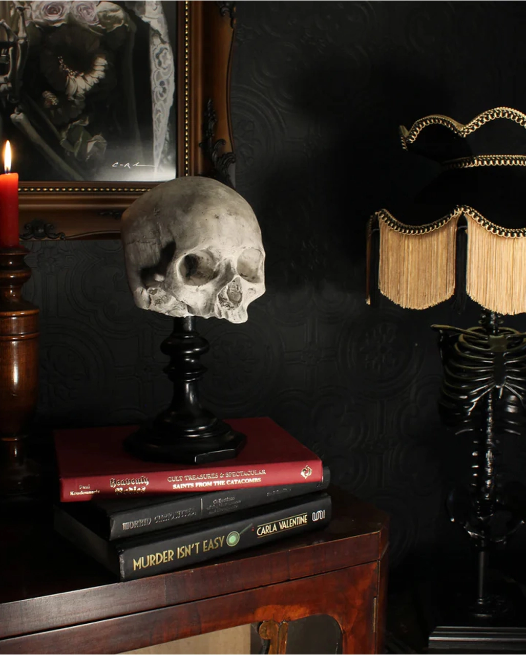 J. DOE Totenschädel Auf Sockel 20cm 7 J. DOE Totenschädel Auf Sockel 20cm – Bild 5