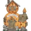 Beleuchtetes Halloween Kürbis Haus 28cm 2 Beleuchtetes Halloween Kürbis Haus 28cm -Halloween Tischdekoration Verkäufe leuchtendes haunted pumpkin haus 28cm light up haunted pumpkin house decor halloween kuerbis haus deko 54148