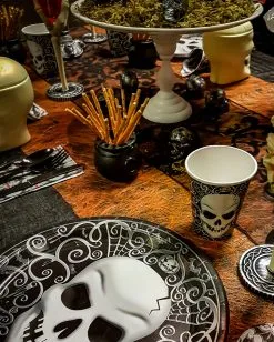 Mini Hexenkessel 12er Packung -Halloween Tischdekoration Verkäufe mini hexenkessel halloween hexenkessel trick or treat koerbchen suesses oder saures geschenk kessel 19461 1