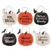 Mini-Kürbis Hängeornament -Halloween Tischdekoration Verkäufe mini kuerbis haengeschild mini pumpkin hanging sign halloween deko halloween schild 53589 01