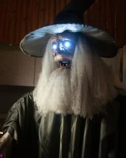 Mittelalterlicher Zauberer Halloween Animatronic 190cm -Halloween Tischdekoration Verkäufe mittelalterlicher magier halloween animatronic medieval wizard halloween animatronic halloween dekoration 53778 05