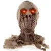 Mumienkopf Mit LED Augen 50cm -Halloween Tischdekoration Verkäufe mumienschaedel mit led augen mummy skull with led eyes halloween deko 52834 01
