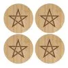 Untersetzer Mit Pentagramm 4 St. -Halloween Tischdekoration Verkäufe pentagramm untersetzer pentagram.coaster gothic homeware halloween homeware 52809 01