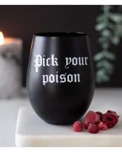 Wähle Dein Gift Weinglas -Halloween Tischdekoration Verkäufe pick your poison weinglas pick your poison wine glass halloween homeware gothic homeware 53394 03