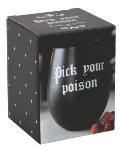 Wähle Dein Gift Weinglas -Halloween Tischdekoration Verkäufe pick your poison weinglas pick your poison wine glass halloween homeware gothic homeware 53394 05