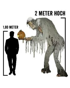Großer Jack Reaper Mit Sprechendem Kürbis Halloween Animatronic -Halloween Tischdekoration Verkäufe riesiger jack reaper mit sprechendem kuerbis halloween animatronic prowling jack reaper halloween prop animatronic horror und halloween deko 51244 4