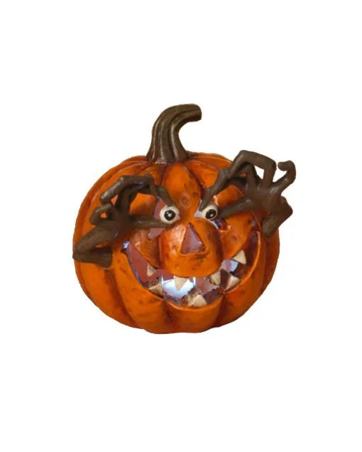 Gruseliger Halloween Kürbis Mit Augen & Licht -Halloween Tischdekoration Verkäufe scary halloween kuerbis mit augen und led witziger halloween pumpkin mit beleuchtung 54673