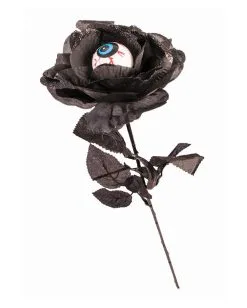 Schwarz/Graue Rose Mit Auge -Halloween Tischdekoration Verkäufe schwarz rote rose mit augapfel schwarz rote rose mit auge black red rose with eyeball 39095 01