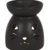 Schwarze Katze Duftöl Brenner -Halloween Tischdekoration Verkäufe schwarze katze duftoel lampe black cat cut out oil burner halloween tischdeko 50804 01