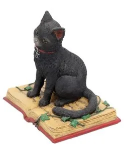 Schwarze Hexenkatze Mit Pentagramm -Halloween Tischdekoration Verkäufe schwarze katze mit hexenbuch schwarze hexenkatze mit pentagramm witch cat eclipse 39250 02