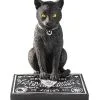 Schwarze Katze Mit Hexenbrett -Halloween Tischdekoration Verkäufe schwarze katze mit ouija brett halloween gothic und wicca deko hexen dekoration spirit board cat decor 51508