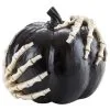 Kürbis Mit Greifenden Skeletthänden Schwarz -Halloween Tischdekoration Verkäufe schwarzer kuerbis mit skeletthaenden black pumpkin with skeleton hands halloween kuerbis deko 54694
