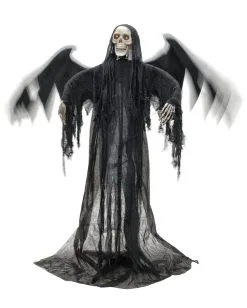 Schwarzer Pestengel Mit Licht, Sound & Bewegung 7 Schwarzer Pestengel Mit Licht, Sound & Bewegung -Halloween Tischdekoration Verkäufe schwarzer todesengel mit bewegungs sound und licht halloween animatronic halloween deko 53913 03