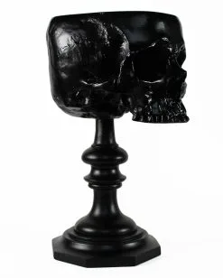 Schwarzer Totenschädel Als Ringehalter 21cm -Halloween Tischdekoration Verkäufe schwarzer totenkopf als ringehalter schwarzer totenschaedel als ringhalter black skull ring holder gothic wohnaccessoire 54858 03