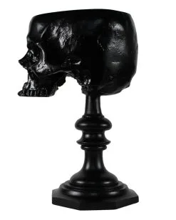 Schwarzer Totenschädel Als Ringehalter 21cm -Halloween Tischdekoration Verkäufe schwarzer totenkopf als ringehalter schwarzer totenschaedel als ringhalter black skull ring holder gothic wohnaccessoire 54858 05
