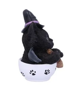 Schwarzes Hexen Kätzchen Mit Hexenbesen In Teetasse -Halloween Tischdekoration Verkäufe schwarzes hexen kaetzchen in teetasse blck witch cat in tea cup halloween tichsdeko halloween figur 50723 04