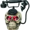 Spukendes Totenkopf Telefon Mit LED -Halloween Tischdekoration Verkäufe spooky totenschaedel telefon mit led spooky light up skull telephone totenkopf telefon halloween 53053