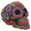 Sugar Skull Mit Blütenmuster -Halloween Tischdekoration Verkäufe sugar skull mit blueten ornament sugar skull mit bluetenmuster sugar bloom skull 39199 01
