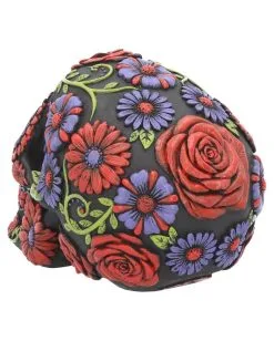 Sugar Skull Mit Blütenmuster 10 Sugar Skull Mit Blütenmuster -Halloween Tischdekoration Verkäufe sugar skull mit blueten ornament sugar skull mit bluetenmuster sugar bloom skull 39199 04