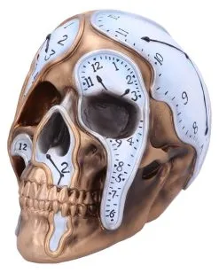 Die Zeit Vergeht Uhren Schädel 17,5cm -Halloween Tischdekoration Verkäufe time goes by uhren schaedel 175cm time goes by clock skull die zeit vergeht totenkopf gothic deko 53997 3