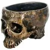 Goldene Totenschädel Pflanzenschale -Halloween Tischdekoration Verkäufe totenkopf pflanzenschale gold skull planter gothic blumentopf halloween pflanzgefaess 52736