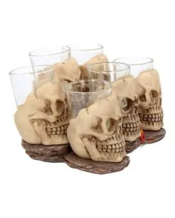 Totenschädel Schnapsglas Set 6 St. -Halloween Tischdekoration Verkäufe totenkopf schnapsglas set totenschaedel schnapsglaeser skull shot glass set 50743 06